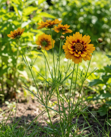 Tall Mixed Double Butter Daisy (Coreopsis tinctoria) – økologisk frøblanding af etårige planter fra SeedsChoice