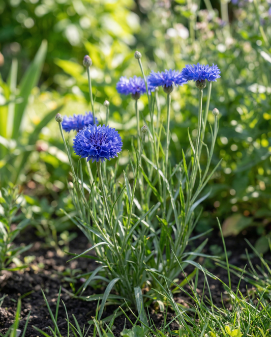 Cornflower Blue Ball (Centaurea cyanus) – organic annual flower seeds from SeedsChoice