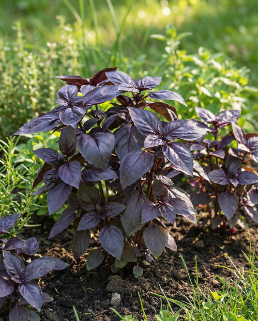 Basilikum Red Rubin (Ocimum basilicum) – økologiske frø til enårig urt fra SeedsChoice