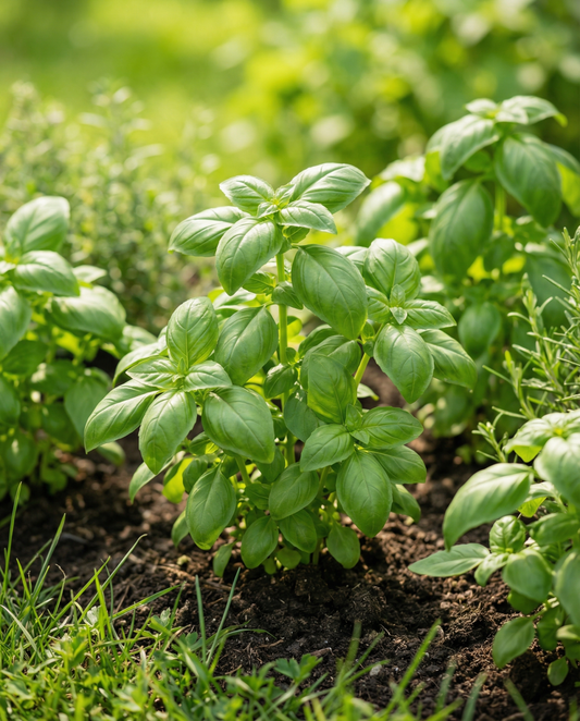 Sweet Basil Italiano Classico (Ocimum basilicum) – økologiske etårige frø fra SeedsChoice