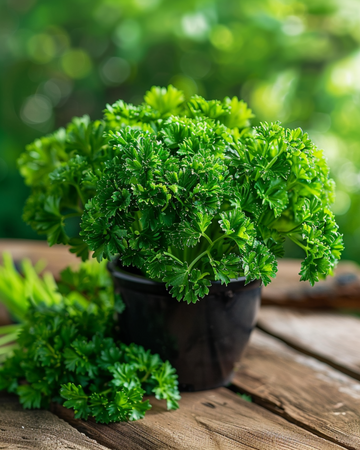 Persille Moss Curled frø (Petroselinum crispum) – økologisk etårig urt