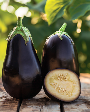 Aubergine Black Beauty frø (Solanum melongena) – økologisk, ettårig grøntsag