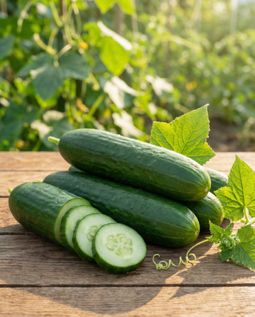 Agurk Marketmore (Cucumis sativus) – økologiske ettårige grøntsagsfrø fra SeedsChoice