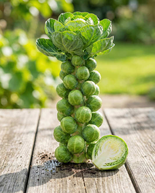 Brussels Sprouts Doric F1 (Brassica oleracea) – organic biennial seeds from SeedsChoice
