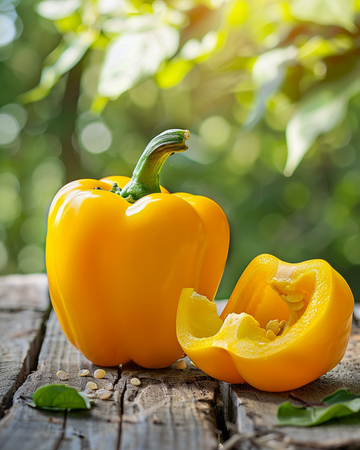 Sød peberfrugt Yellow California Wonder frø (Capsicum annuum) – økologisk etårig grøntsag