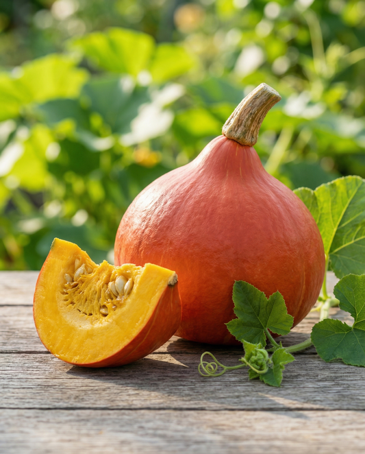 Græskar Uchiki Kuri (Cucurbita maxima) – økologiske frø til etårige grøntsager fra SeedsChoice