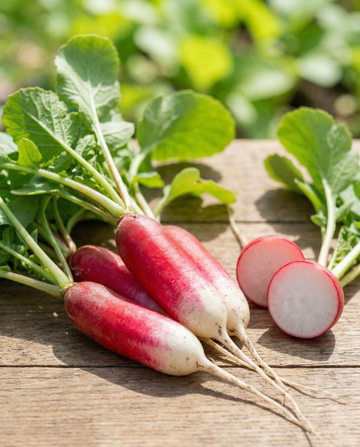 Radise French Breakfast (Raphanus sativus) – økologiske etårige grøntsagsfrø fra SeedsChoice