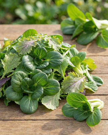 Mesclun (Brassica juncea) – økologiske frø til enårig salatsblanding fra SeedsChoice