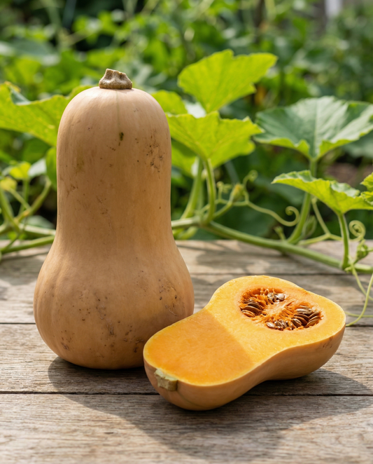 Waltham Butternut Squash (Cucurbita moschata) – økologiske ettårige grøntsagsfrø fra SeedsChoice
