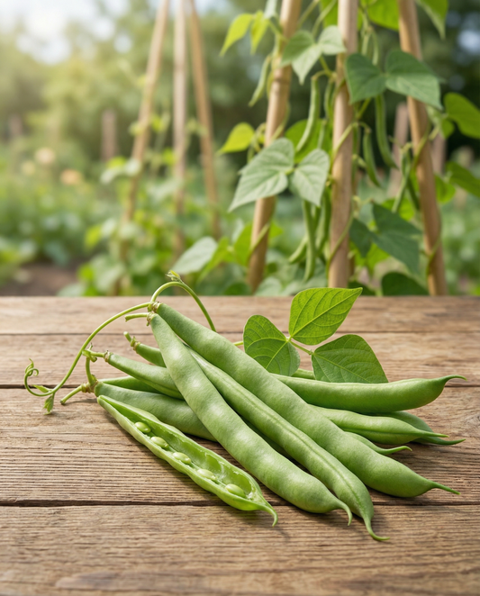 Stangbønne Neckarkönigin (Phaseolus vulgaris) – økologiske frø til enårig grøntsag fra SeedsChoice