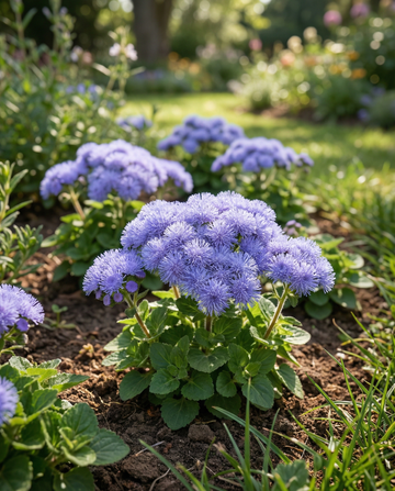 Floss Blue Mink (Ageratum houstonianum) – etårige blomsterfrø fra SeedsChoice
