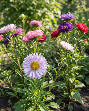 Aster Mixed Colours (Callistephus chinensis) – etårig blanding frø fra SeedsChoice