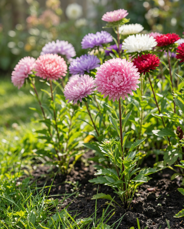 Aster Princess Mixed Colors (Callistephus chinensis) – etårig blanding frø fra SeedsChoice