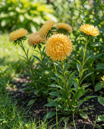 Aster Princess Yellow (Callistephus chinensis) – etårige frø fra SeedsChoice