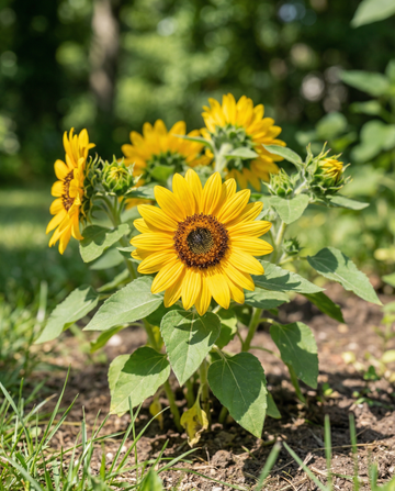 Sunflower Dwarf Yellow (Helianthus annuus) – annual flower seeds from SeedsChoice