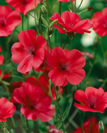 Rød hørfrø (Linum grandiflorum) – ettårig blomst