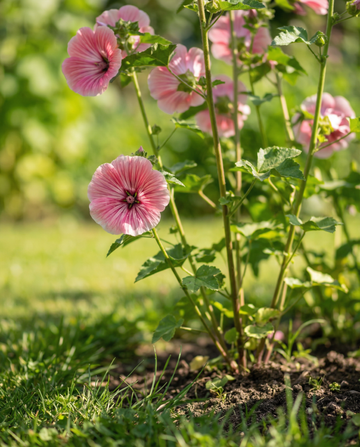 Blandede farver Grandiflora (Malope trifida) – frø til etårig blomsterblanding fra SeedsChoice