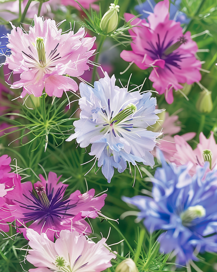 Love In The Mist Persian Jewels frø (Nigella damascena) – etårig blanding