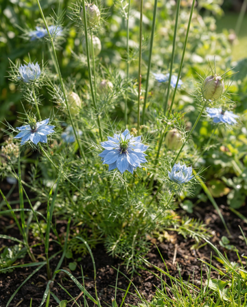 Love In The Mist Miss Jekyll Blue (Nigella damascena) – frø til etårig blomst fra SeedsChoice