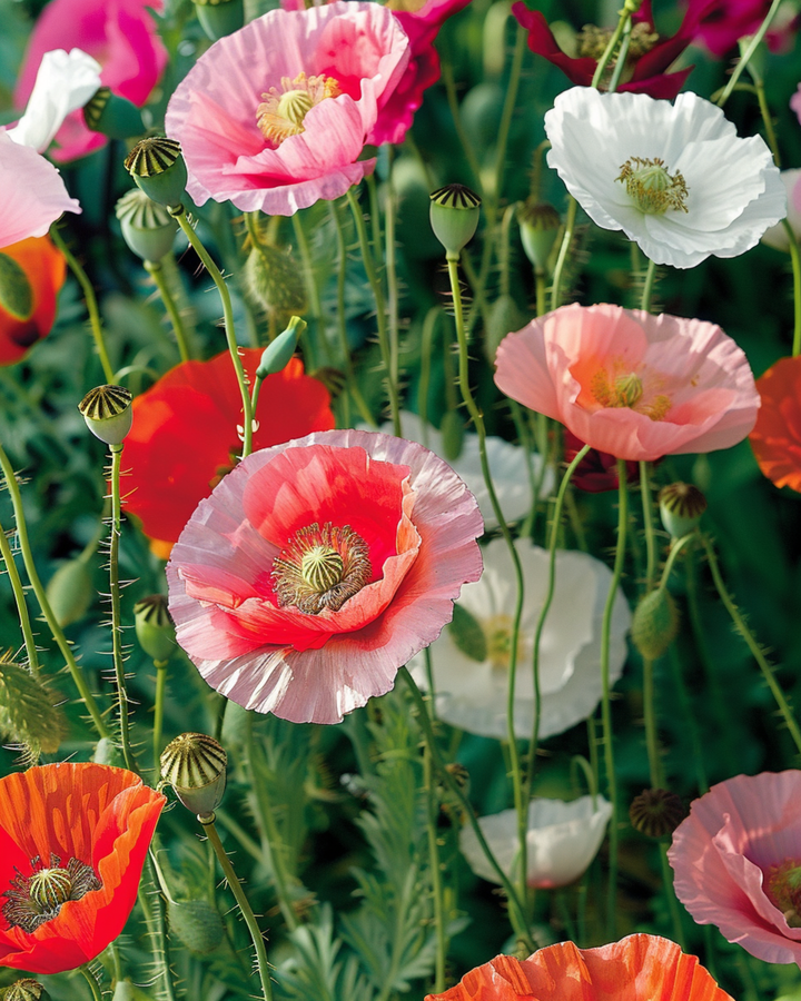 Valmue blandet frø (Papaver rhoeas) – etårig blomst