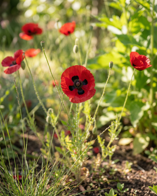 Valmue Lady Bird (Papaver commutatum) – etårige blomsterfrø fra SeedsChoice