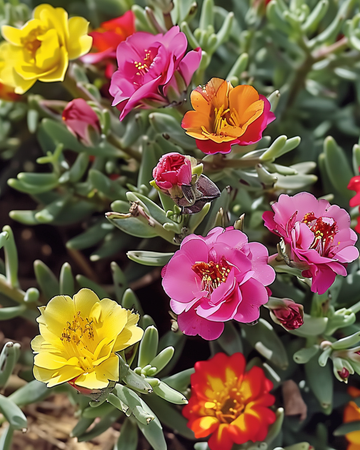 Double Mixed frø (Portulaca grandiflora) – etårig blomst
