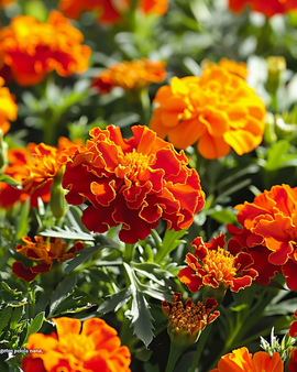 French Marigold Seeds Tagetes Patula Annual Petite Harmony