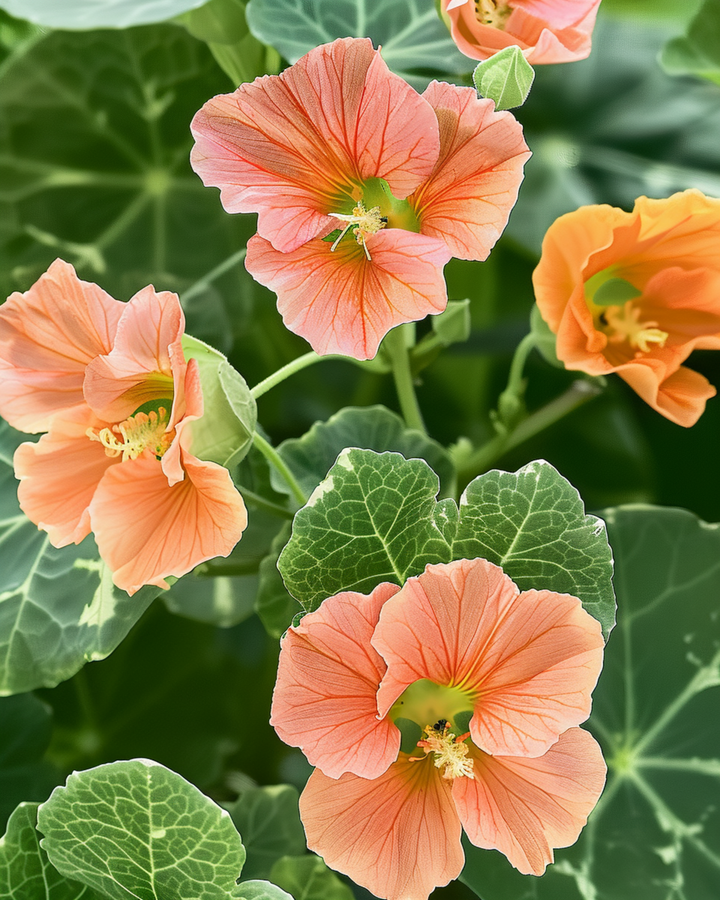 Nasturtium Alaska Salmon frø (Tropaeolum majus) – etårig