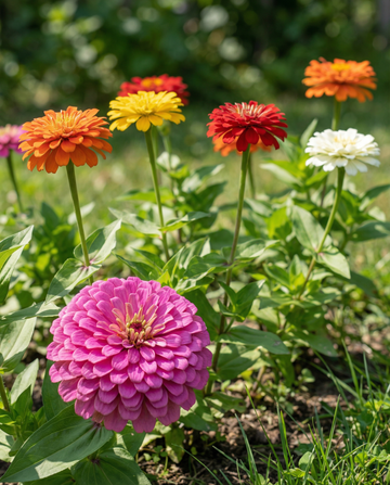 Giants Of California Mixed (Zinnia elegans) – frø til etårig blanding fra SeedsChoice