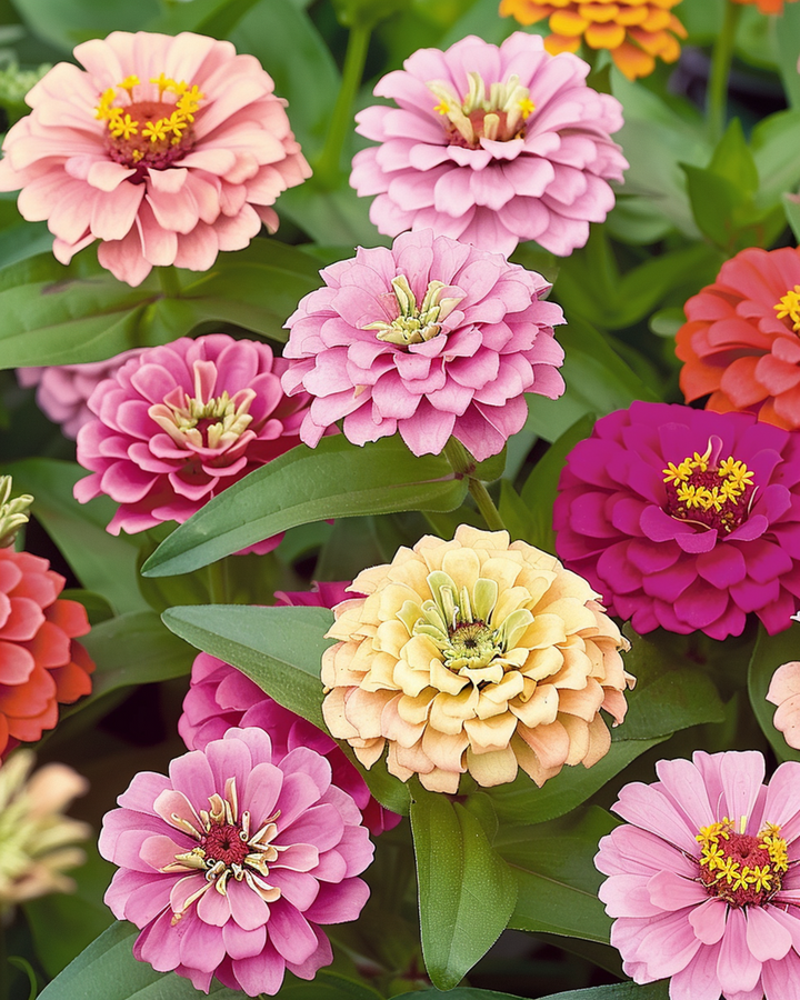 Thumbelina Dwarf Mixed frø (Zinnia elegans) – enårig blanding