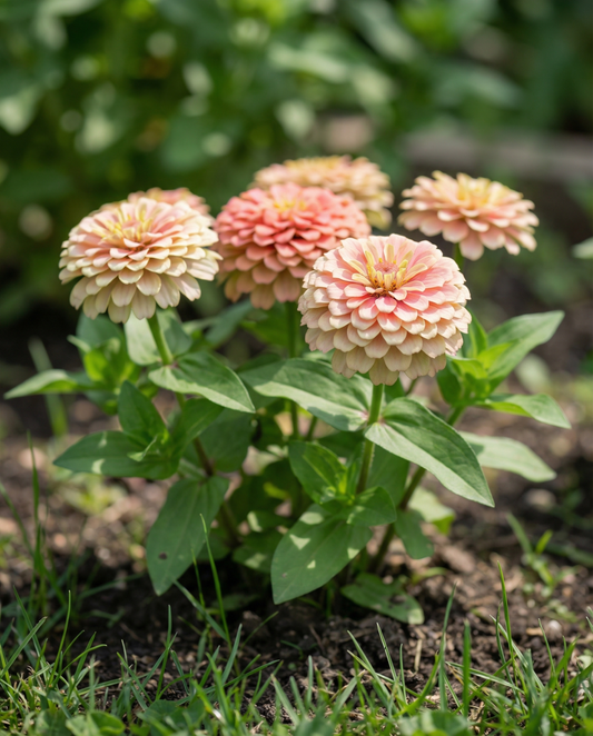 Thumbelina Dwarf Mixed (Zinnia elegans) – frø til enårig blanding fra SeedsChoice