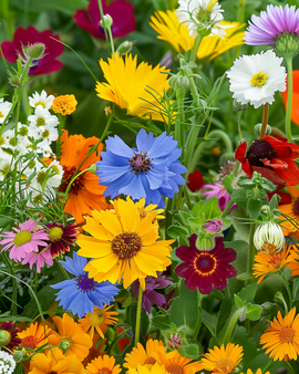 Spiselige blomsterfrø ettårig blanding til fuld sol 40 80 cm