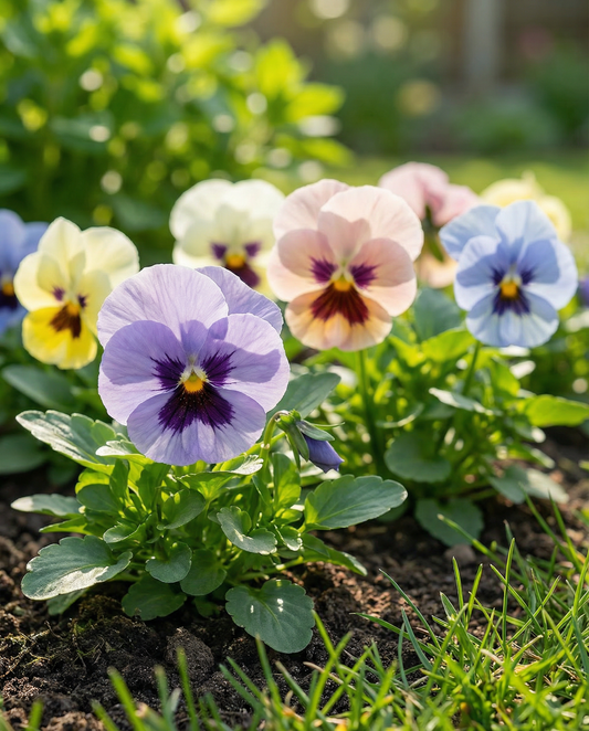 Stedmoder Trimardeau Mix (Viola wittrockiana) – toårige blomsterfrø fra SeedsChoice