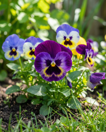 Stedmoder Aalsmeer Giants Mixed (Viola wittrockiana) – frø til toårig blomst fra SeedsChoice