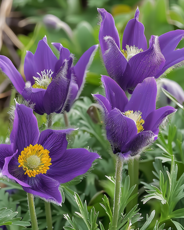 Kobjældefrø (Pulsatilla vulgaris) – flerårig blomst