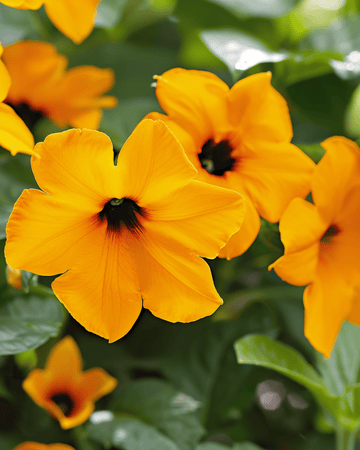 Black Eyed Susan Climber-frø (Thunbergia alata) – etårig klatreplante