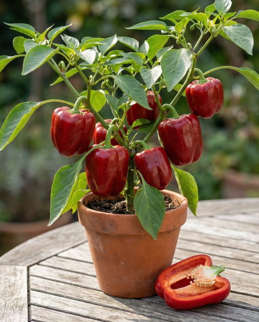 Sød peber Redskin F1 (Capsicum annuum) – etårige grøntsagsfrø fra SeedsChoice