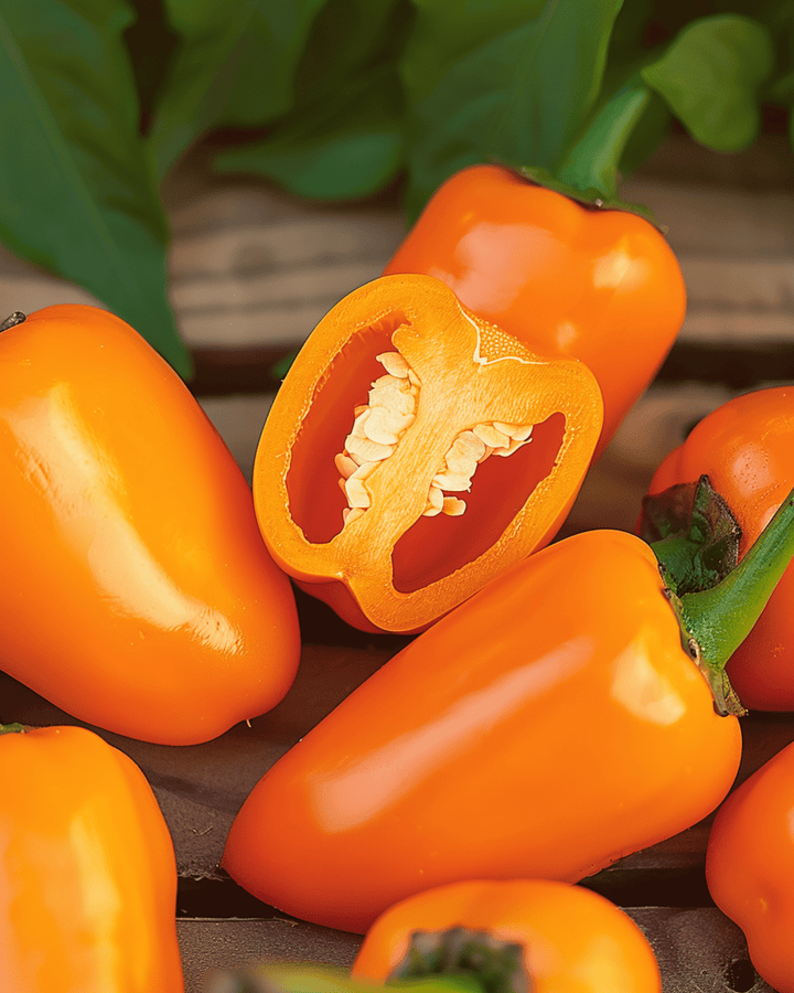 Sød peberfrugt Snacking Mini Orange frø (Capsicum annuum) – etårig grøntsag