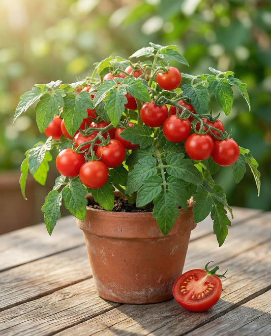Dværg-cherrytomater Tiny Tim (Solanum lycopersicum) – etårige grøntsagsfrø fra SeedsChoice