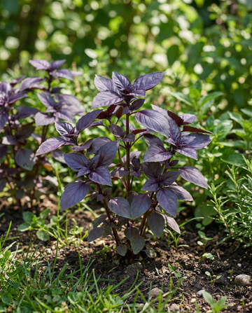 Basil Dark Opal (Ocimum basilicum) – annual herb seeds from SeedsChoice