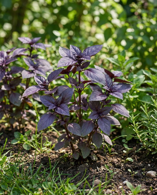 Basilikum Dark Opal (Ocimum basilicum) – frø til etårig urt fra SeedsChoice