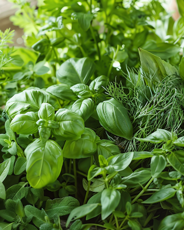 Mixture Of Herbs Basil Parsley Chive Dill Thyme frø – enårig urt