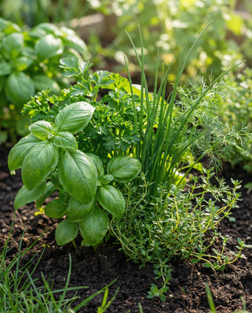 Mixture Of Herbs Basil Parsley Chive Dill Thyme – enårige urtefrø fra SeedsChoice