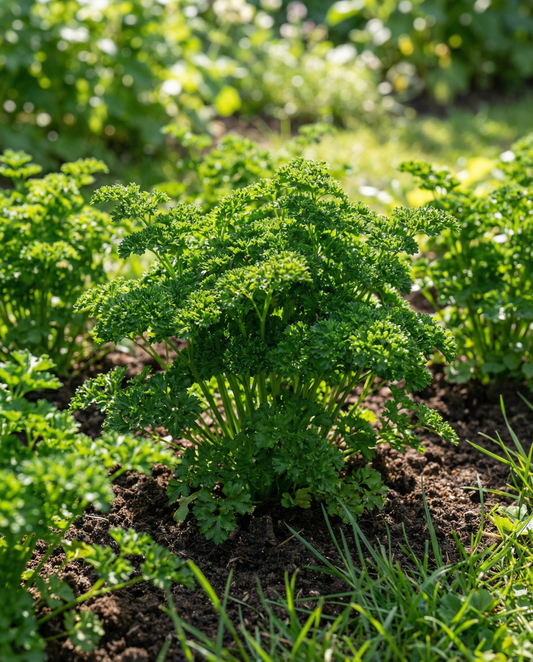 Persille Moss Curled (Petroselinum crispum) – etårige urtefrø fra SeedsChoice
