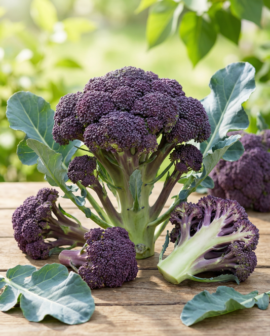 Broccoli Summer Purple (Brassica oleracea) – etårige grøntsagsfrø fra SeedsChoice