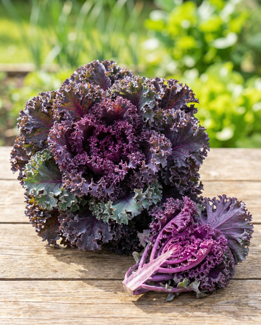 Kruset grønkål Scarlet (Brassica oleracea) – etårigt grønsagsfrø fra SeedsChoice