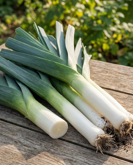 Porre Herfstreuzen 3 Elephant (Allium porrum) – frø til etårig grøntsag fra SeedsChoice