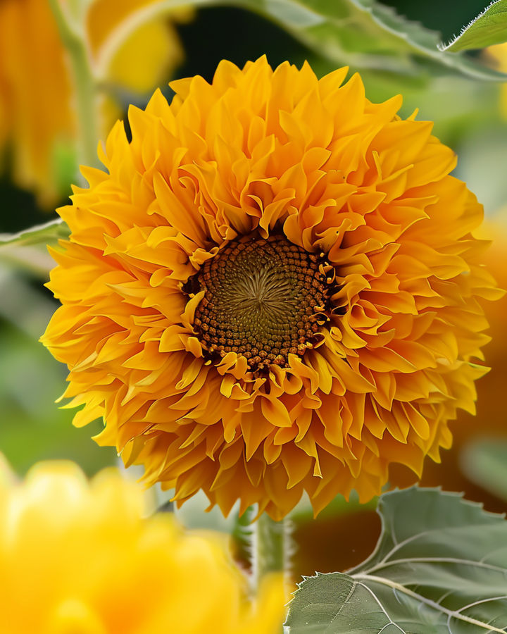 Solsikke Sungold Double Dwarf frø (Helianthus annuus) – etårig blomst