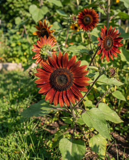 Solsikke Moulin Rouge (Helianthus annuus) – frø til etårig blomst fra SeedsChoice