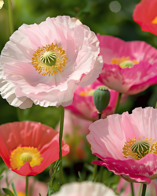 Shirley Poppy Mixed Colours 75cm (Papaver rhoeas) – etårige blomsterfrø fra SeedsChoice